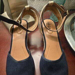 Style & Co Blue Suede Espadrille Wedges – Size 8.5M – Never Worn